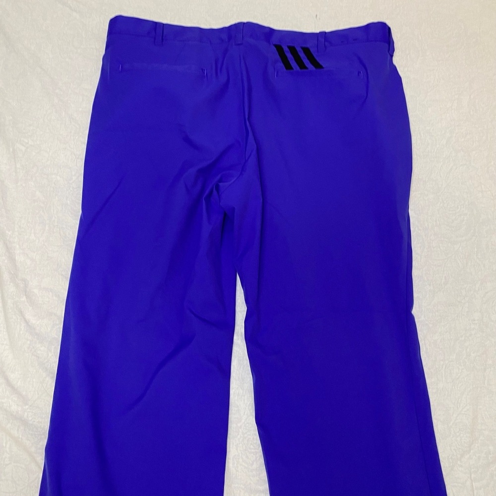 Adidas Golf Pants Men's 38x34 Purple Flat Front Performance Stretch Trousers - Picture 5 of 11